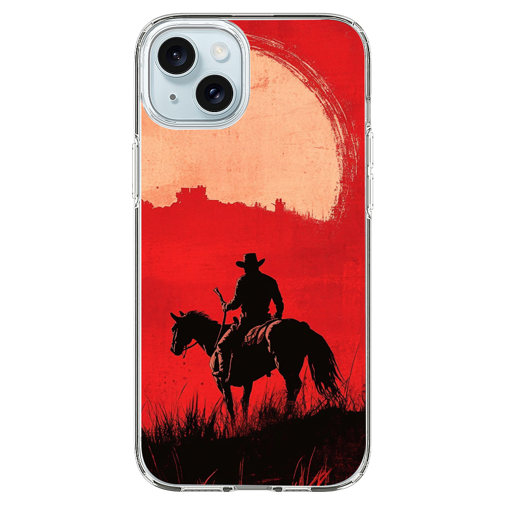 Red Dead Redemption Character Sitting on Horse Phone Case