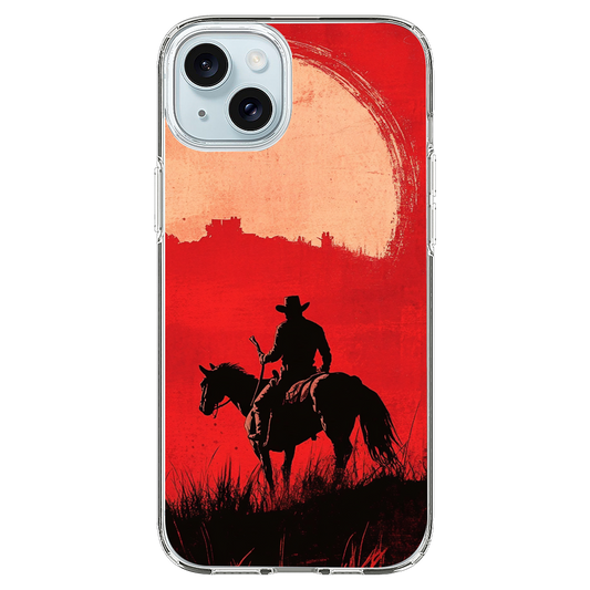 Red Dead Redemption Character Sitting on Horse Phone Case